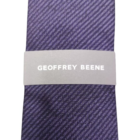NWT Geoffrey Beene Purple Stripe Tie - Picture 2 of 6